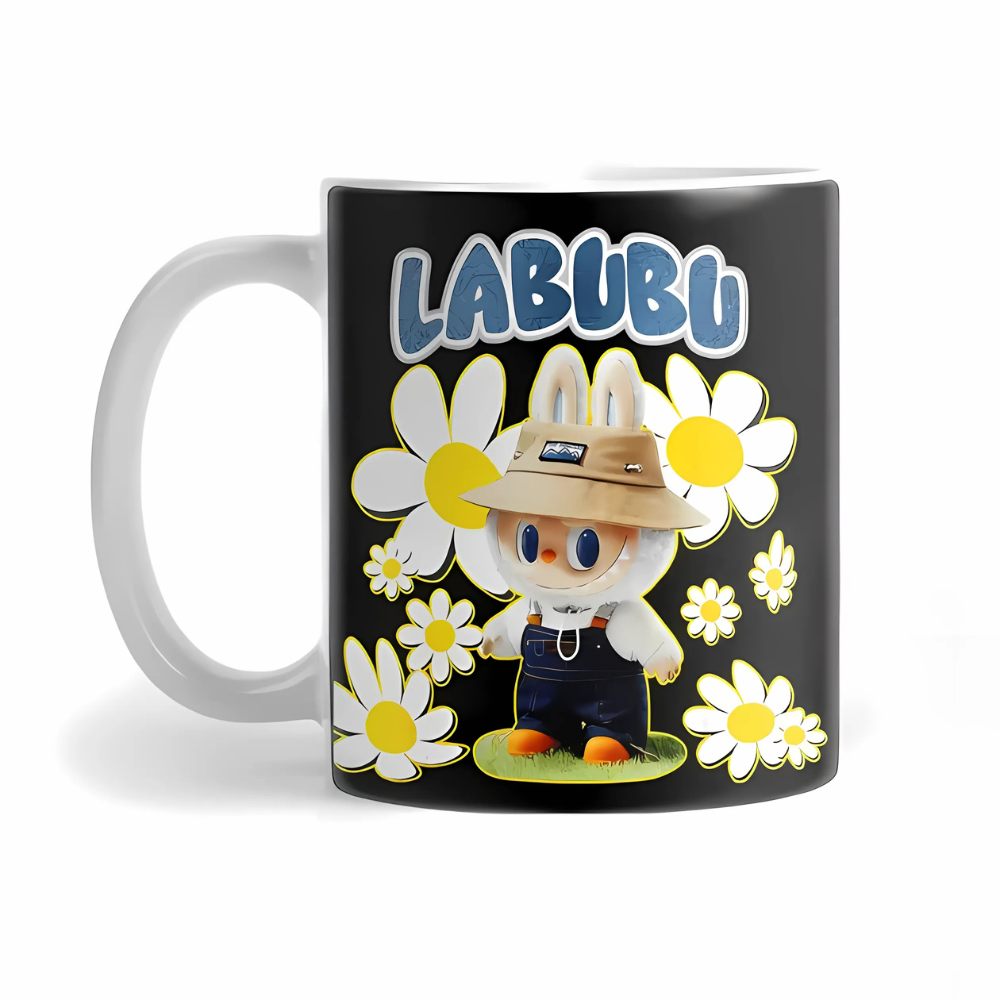 Funny Labubu Lover Cute Flowers Coffee Mug