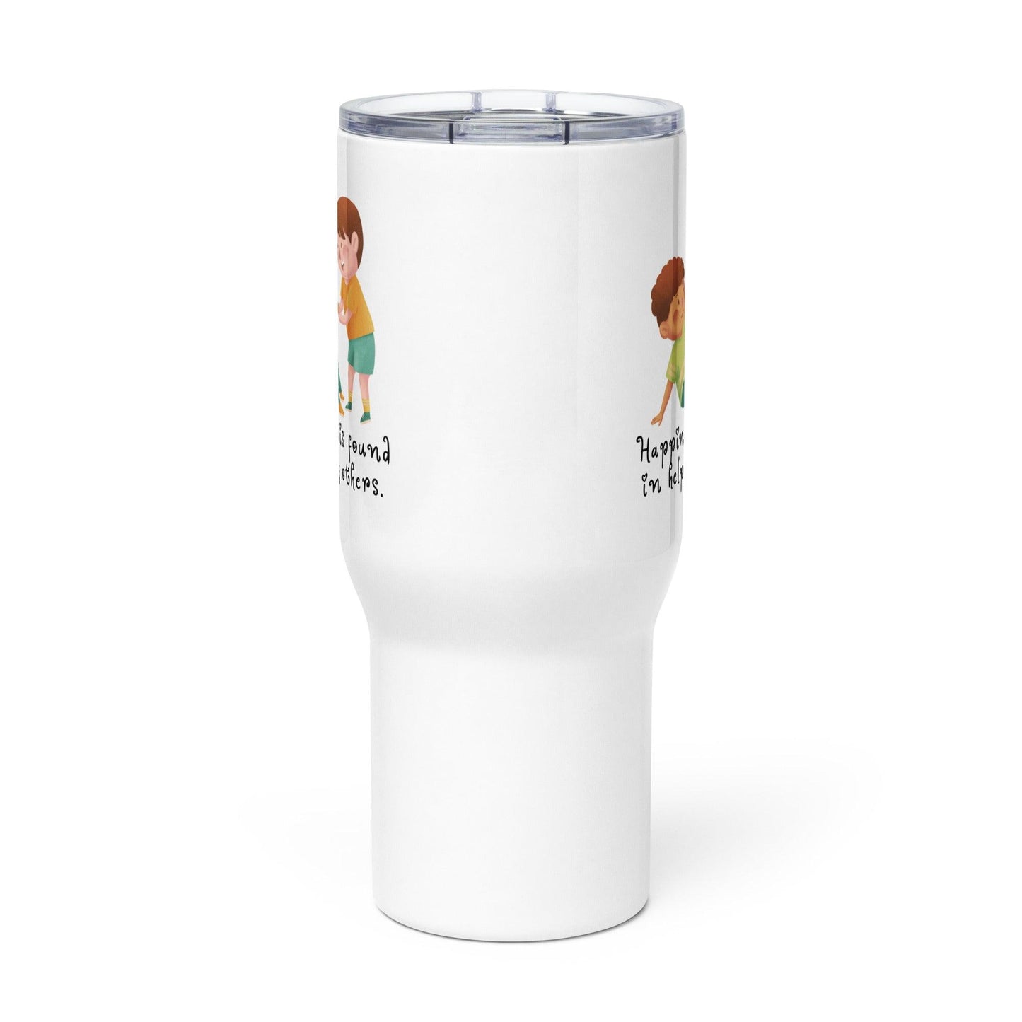 Happiness Is Found In Helping Others Printed Travel Mug