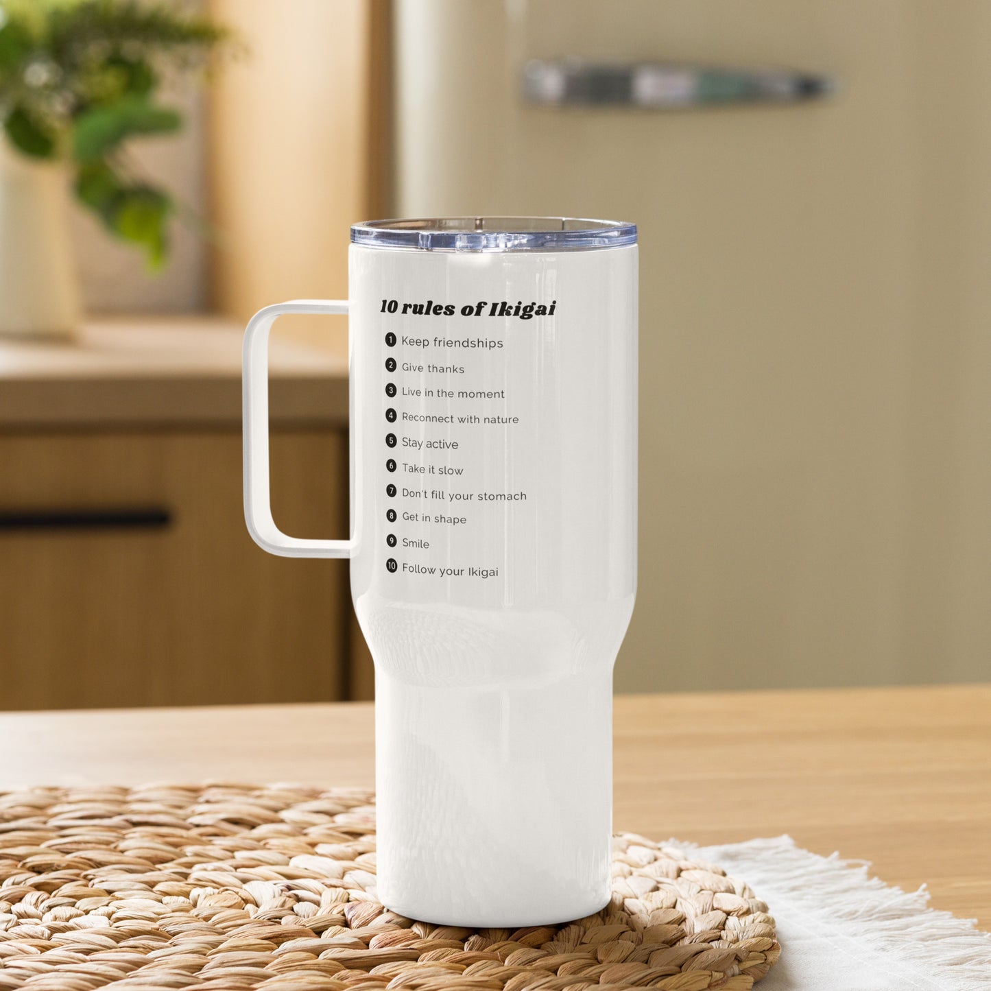 10 Rules of Ikigai Printed Travel Mug