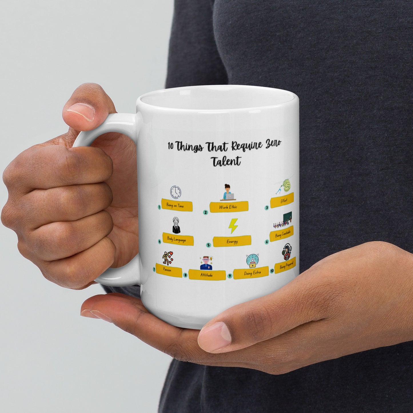 10 Things Of Zero Talent Quote Printed  Mug