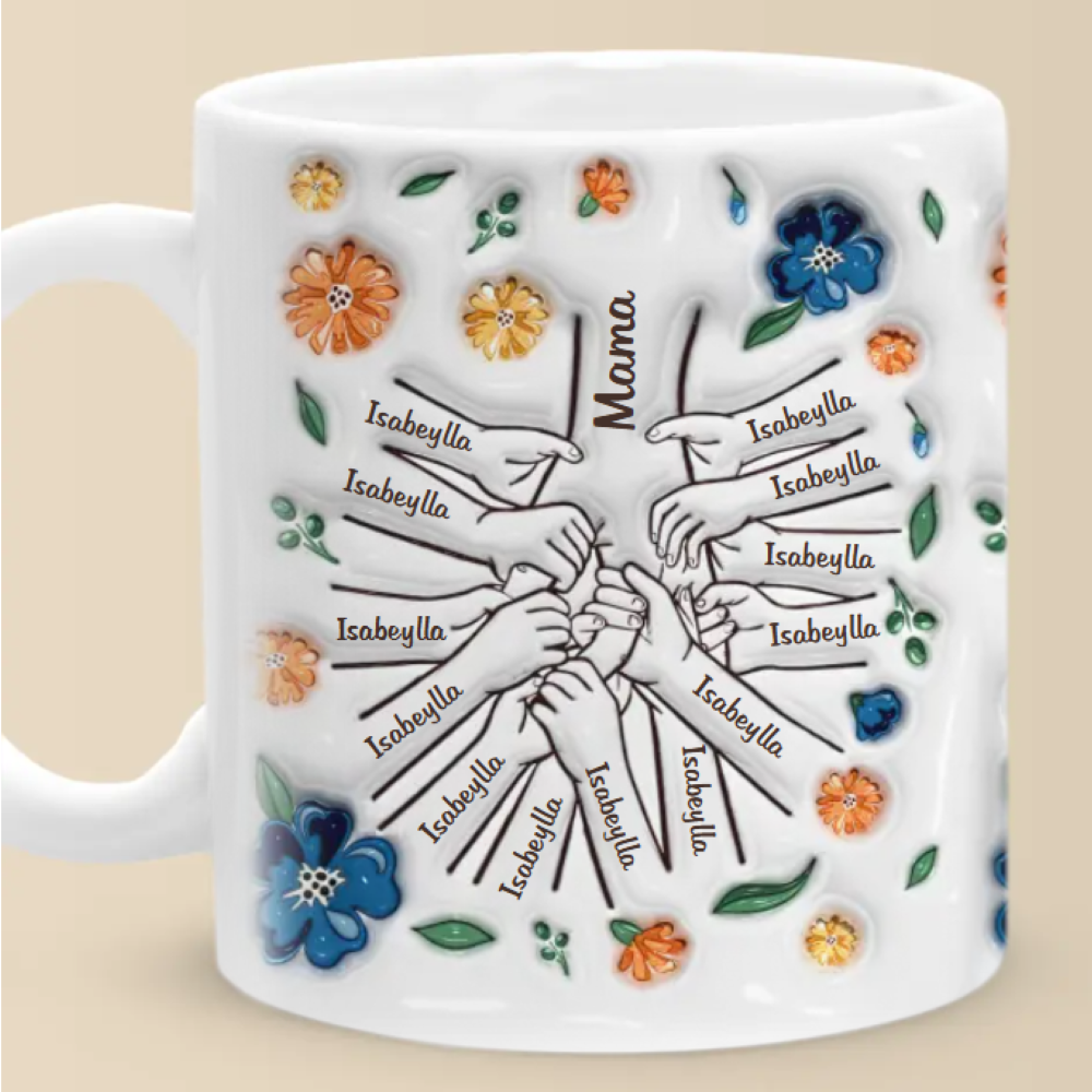Custom 3D Printed Mothers Day Ceramic Mug