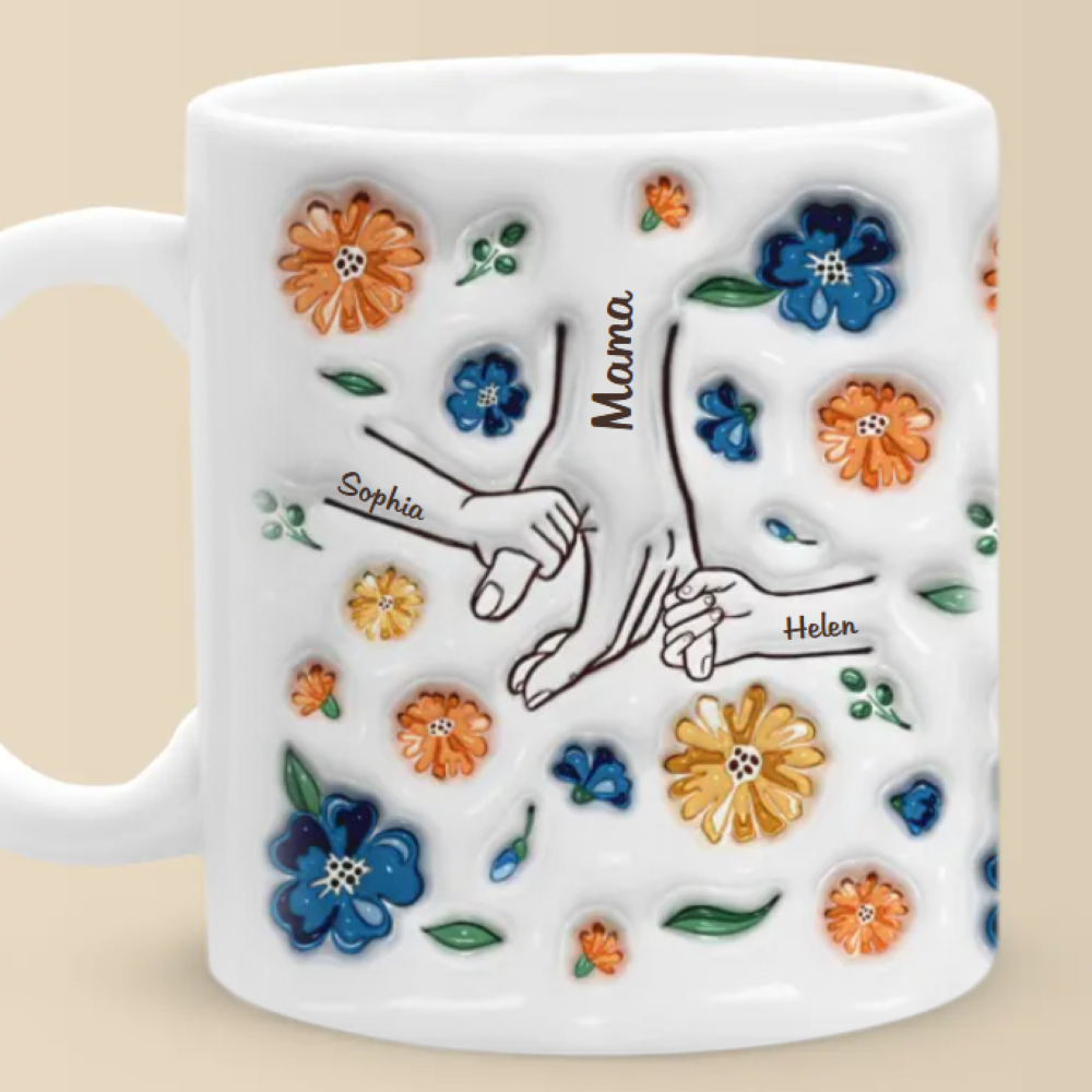 Custom 3D Printed Mothers Day Ceramic Mug