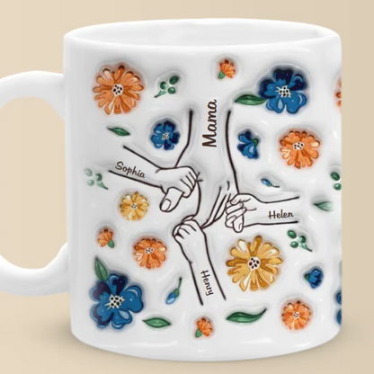 Custom 3D Printed Mothers Day Ceramic Mug