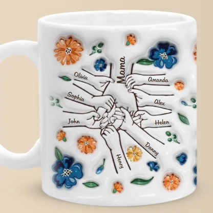 Custom 3D Printed Mothers Day Ceramic Mug