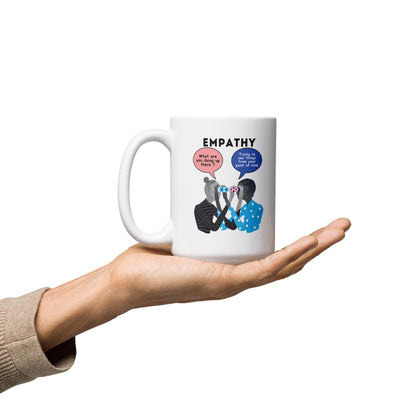 Empathy What Are You Doing Up There Glossy Mug
