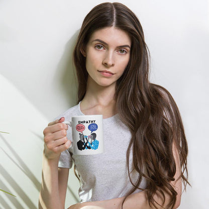 Empathy What Are You Doing Up There Glossy Mug