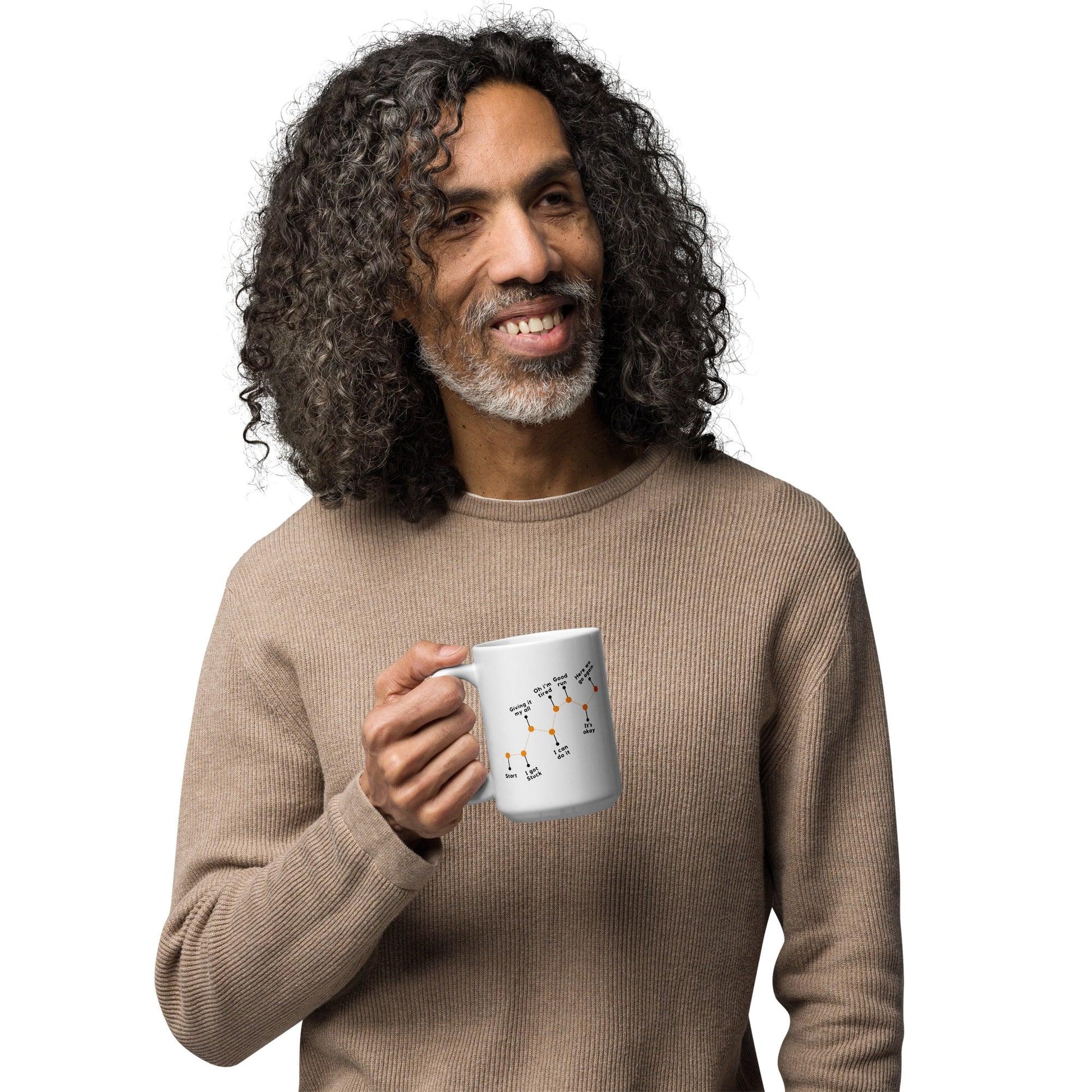 Growth Isnt A Straight Line Printed Mug - Inspire Cups