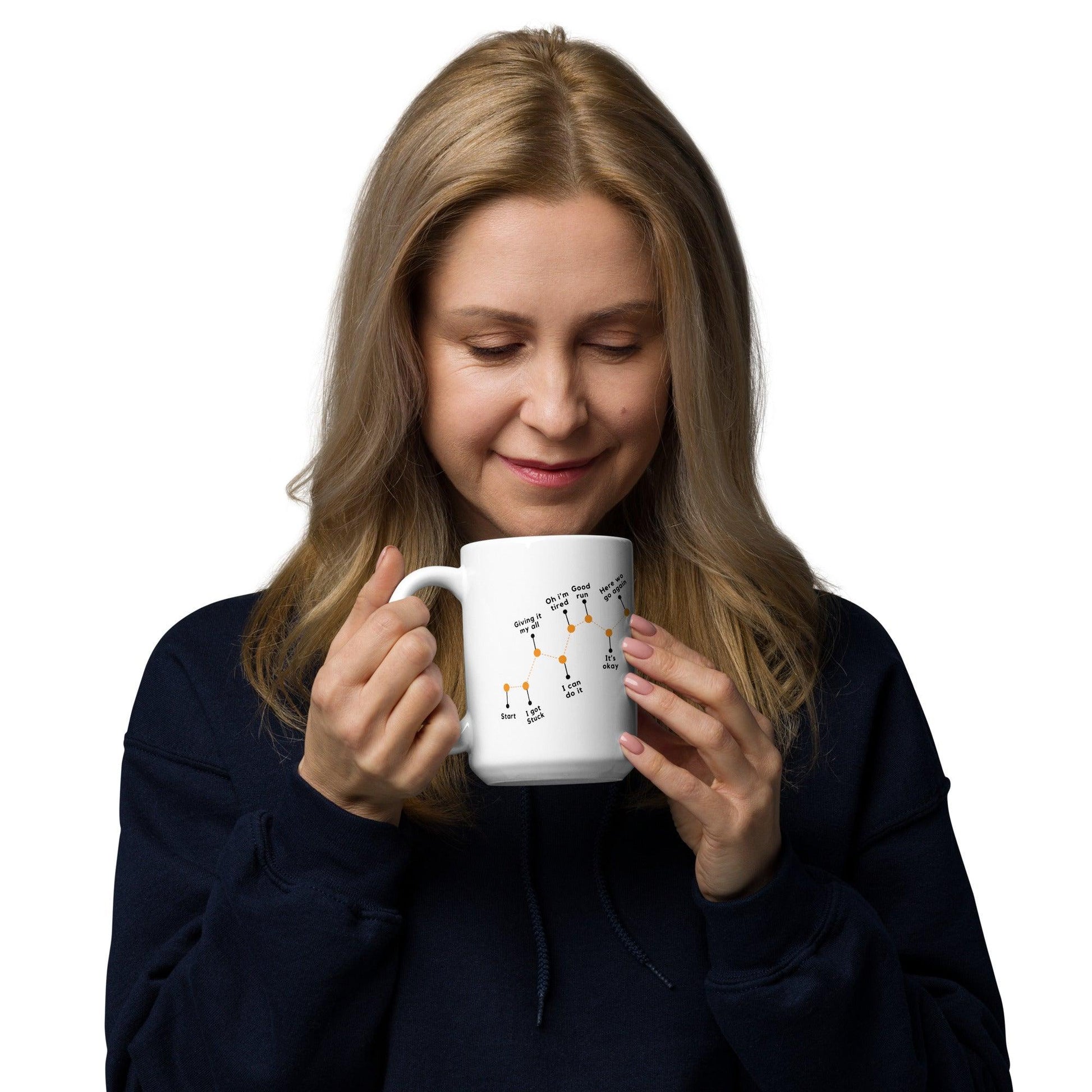 Growth Isnt A Straight Line Printed Mug - Inspire Cups