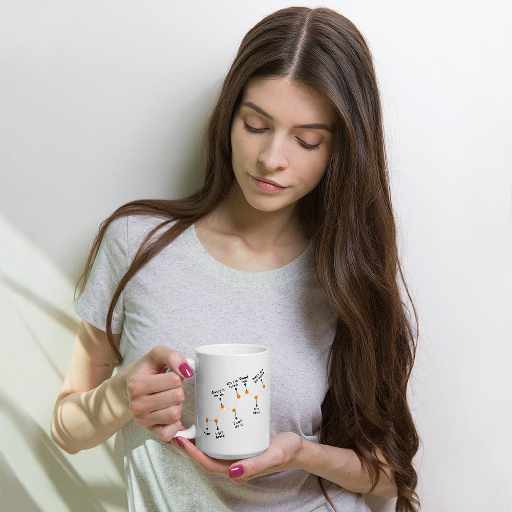 Growth Isnt A Straight Line Printed Mug - Inspire Cups