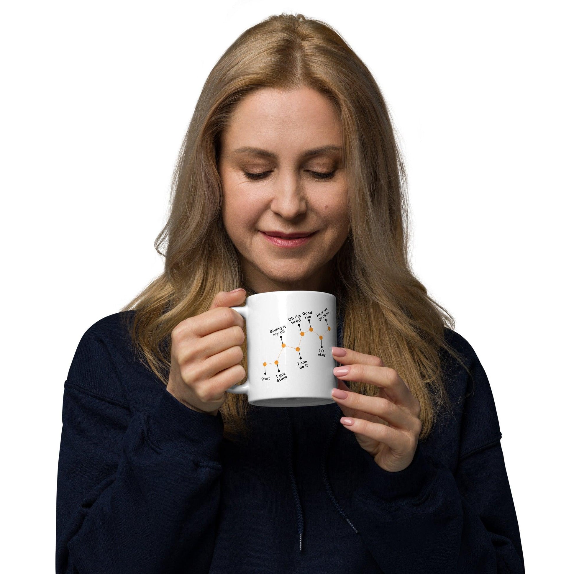 Growth Isnt A Straight Line Printed Mug - Inspire Cups