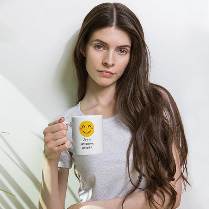 Joy Is Contagious Spread It Glossy Mug