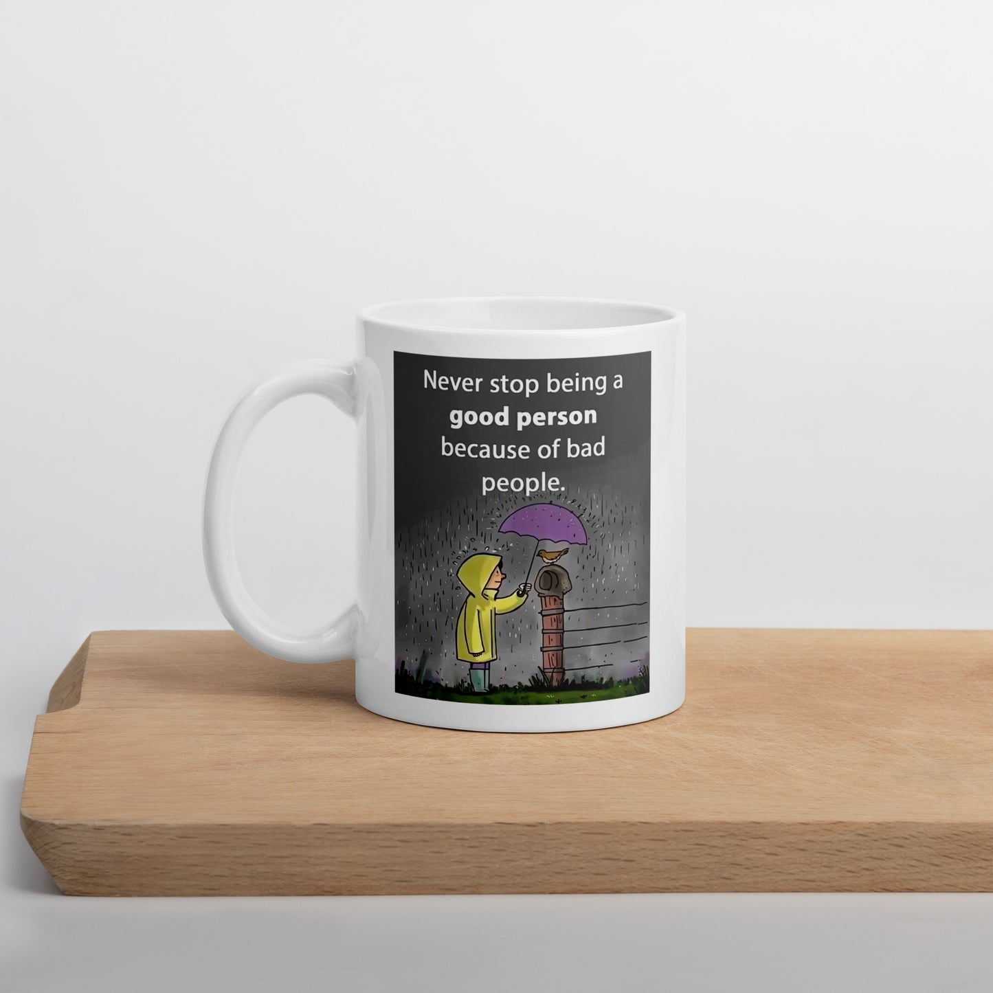 Kindness In The Rain Ceramic Mug