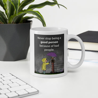 Kindness In The Rain Ceramic Mug