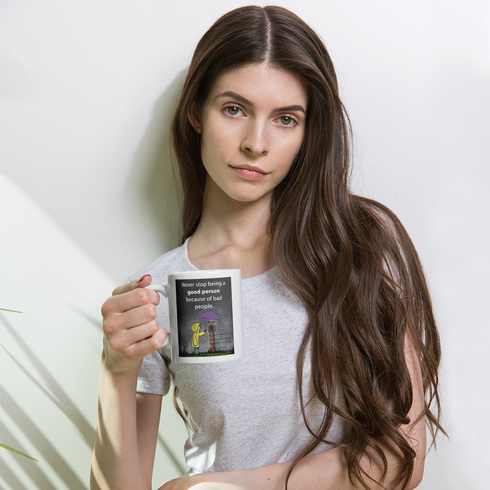 Kindness In The Rain Ceramic Mug