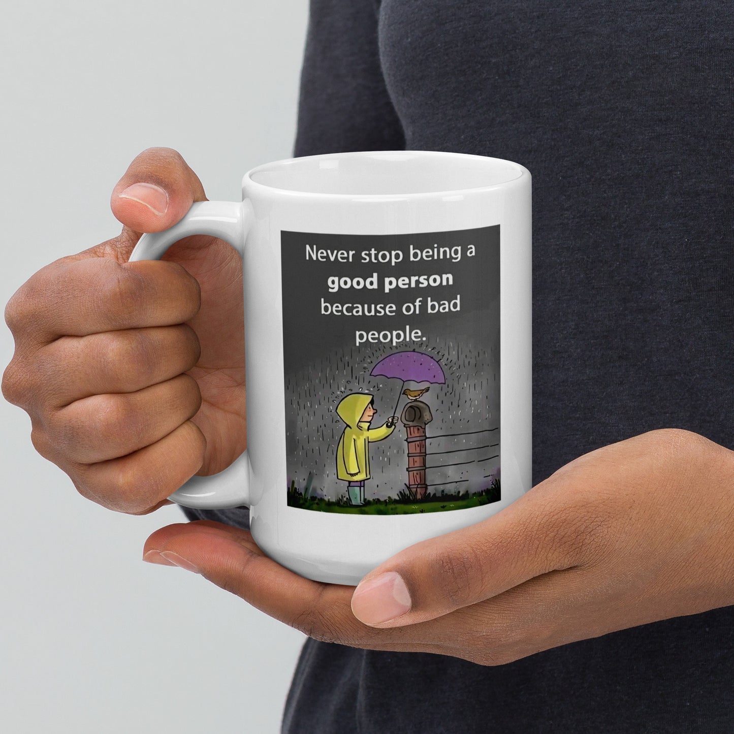 Kindness In The Rain Ceramic Mug