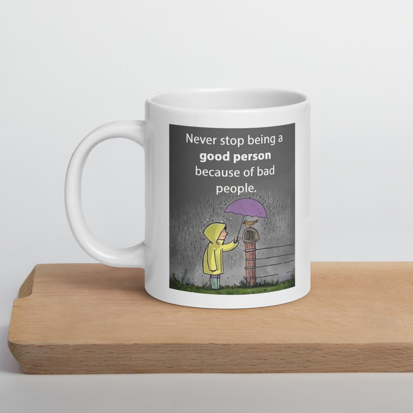 Kindness In The Rain Ceramic Mug