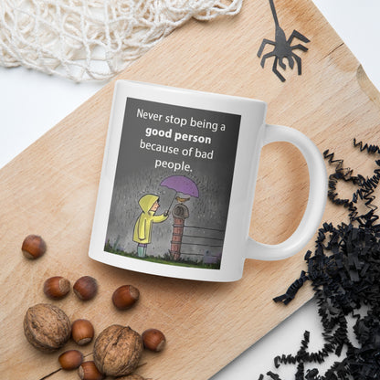 Kindness In The Rain Ceramic Mug