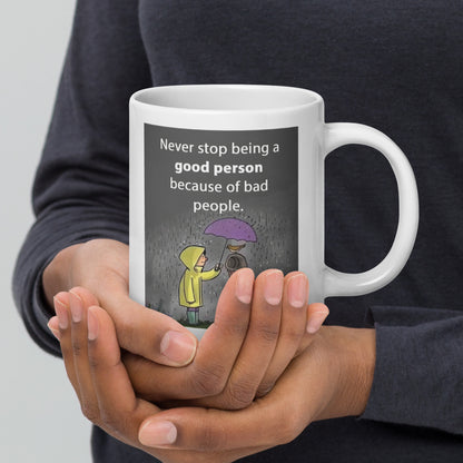 Kindness In The Rain Ceramic Mug