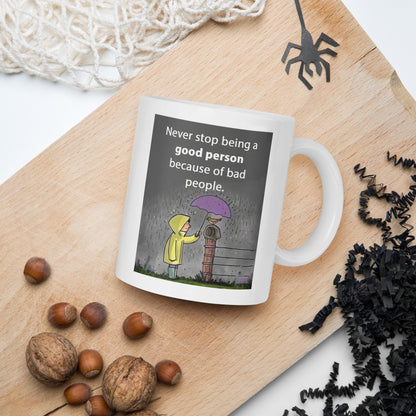 Kindness In The Rain Ceramic Mug