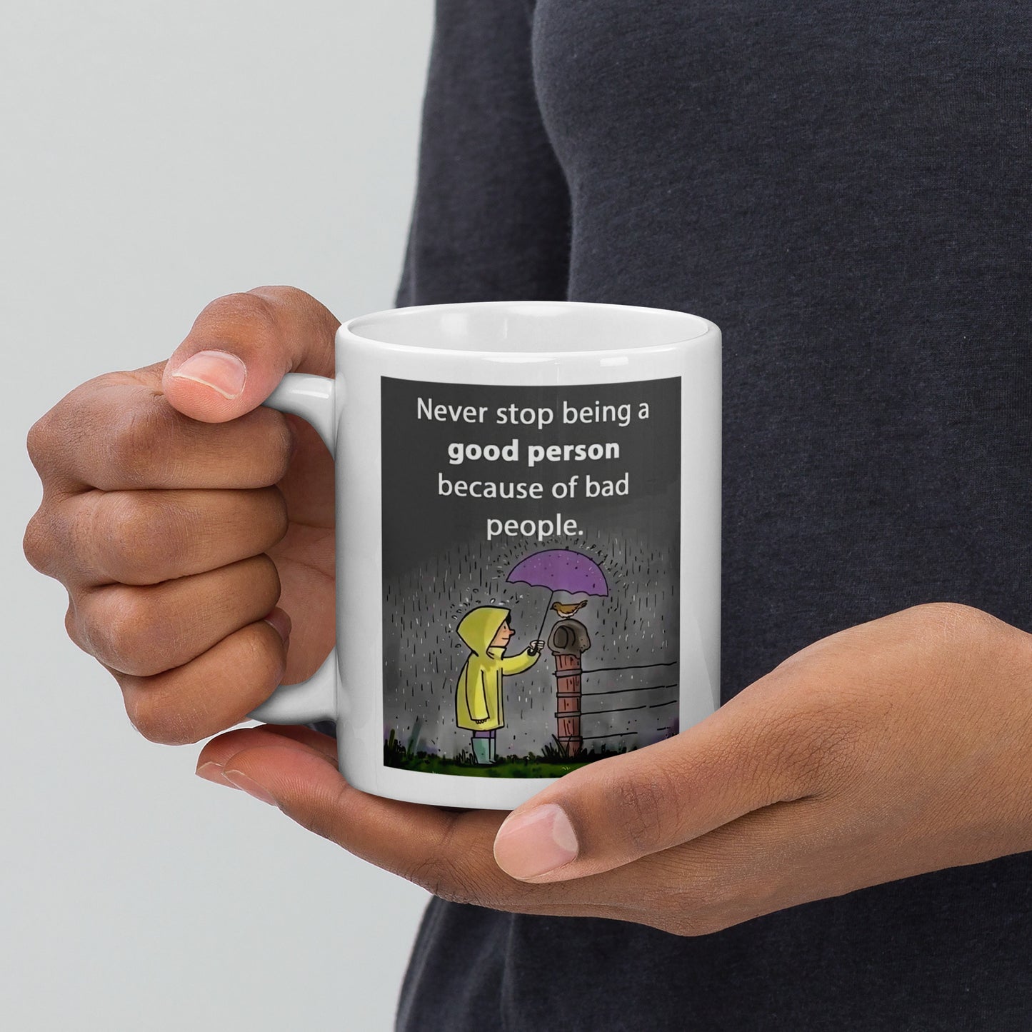 Kindness In The Rain Ceramic Mug