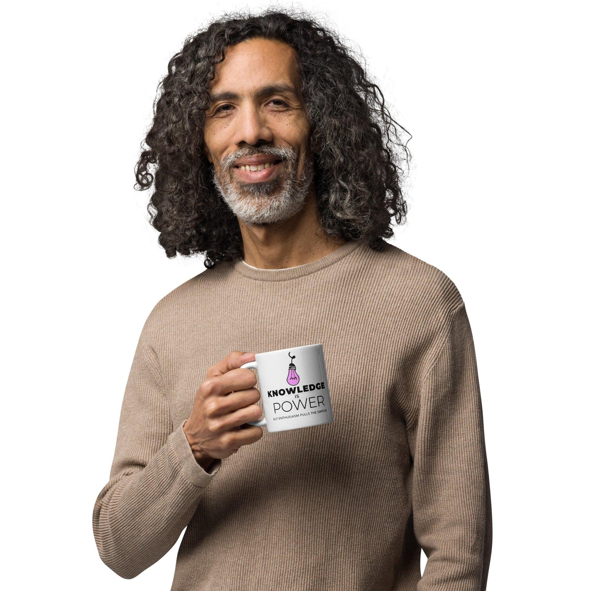 Knowledge Is Power But Enthusiasm Pulls The Switch Mug - Inspire Cups