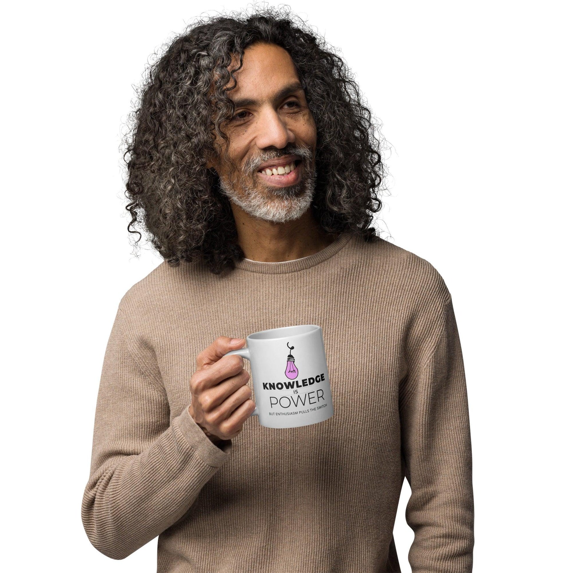Knowledge Is Power But Enthusiasm Pulls The Switch Mug - Inspire Cups