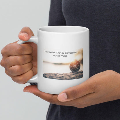 Navigate With A Compass Not A Map Mug