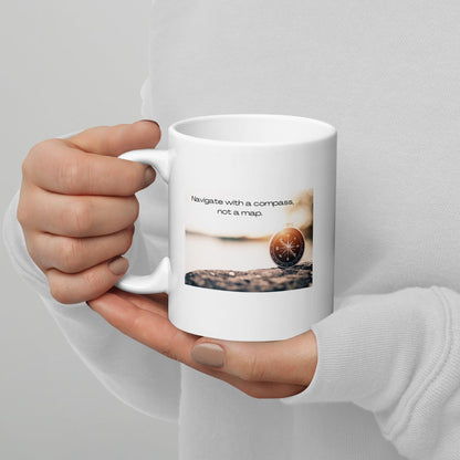Navigate With A Compass Not A Map Mug