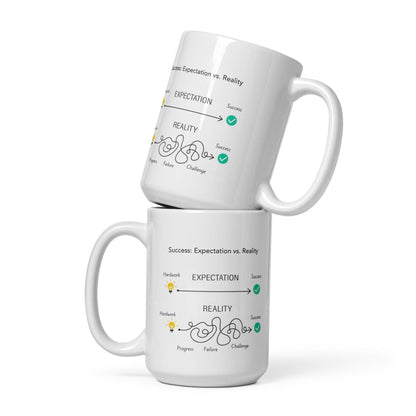 Success Expectation Vs Reality Ceramic Mug