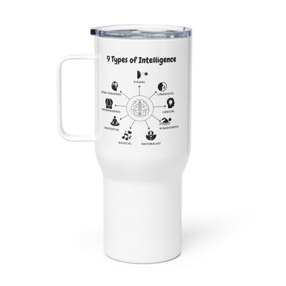 9 Types Of Intelligence Quote Printed Travel Mug