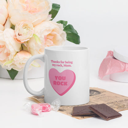 Thanks For Being My Rock Mom Printed Mug