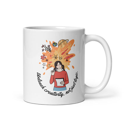 Unleash Creativity Not Just Logic Mug