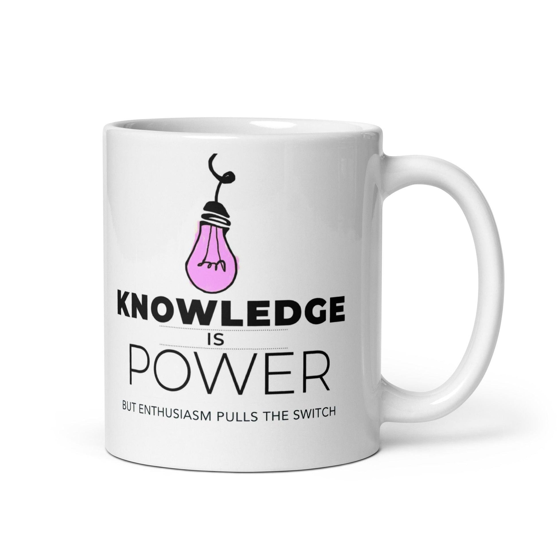Knowledge Is Power But Enthusiasm Pulls The Switch Mug - Inspire Cups