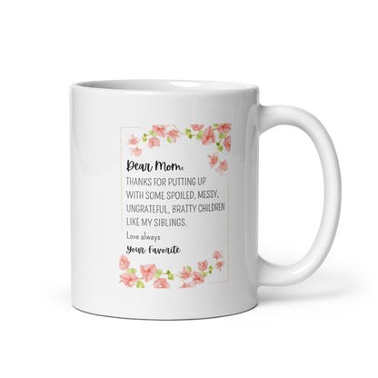 Dear Mom Printed Mug