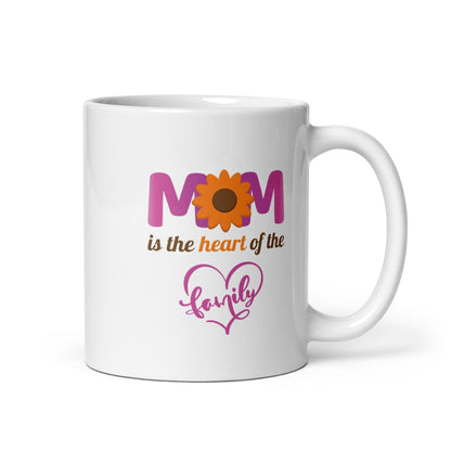 Mom The Core Of The Family Printed Mug
