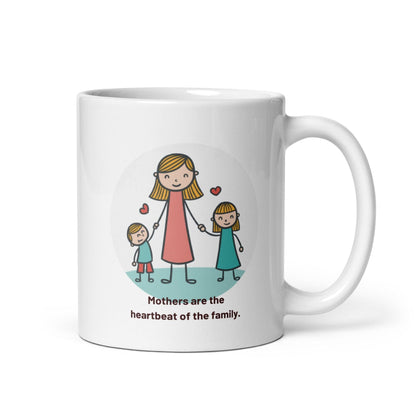 Mothers Are The Heartbeat Of The Family Printed Mug