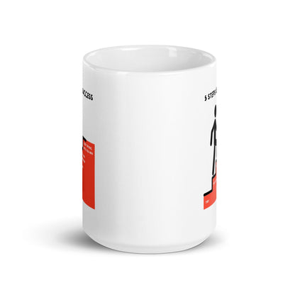 5 Steps To Success Quote Printed Mug