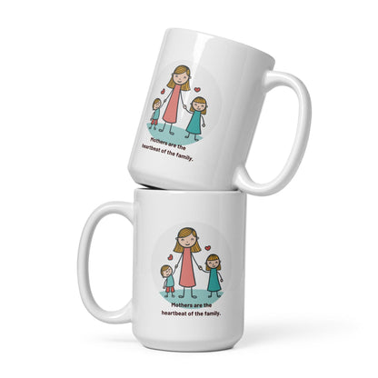 Mothers Are The Heartbeat Of The Family Printed Mug