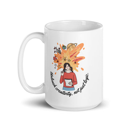 Unleash Creativity Not Just Logic Mug