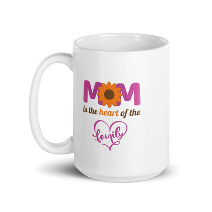 Mom The Core Of The Family Printed Mug