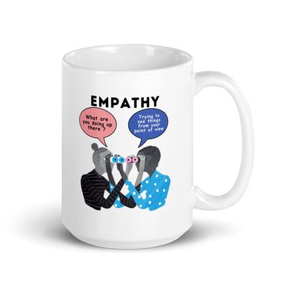 Empathy What Are You Doing Up There Glossy Mug