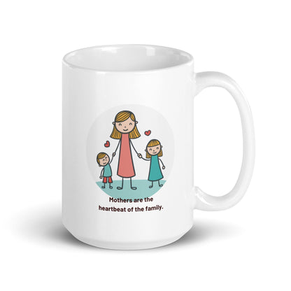 Mothers Are The Heartbeat Of The Family Printed Mug