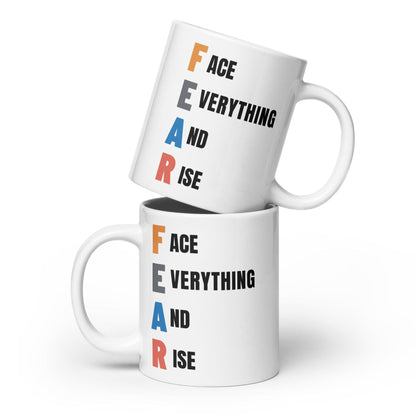 Fear Inspirational Printed Mug