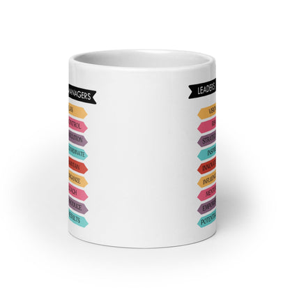 Leaders VS Managers Inspirational Printed Mug