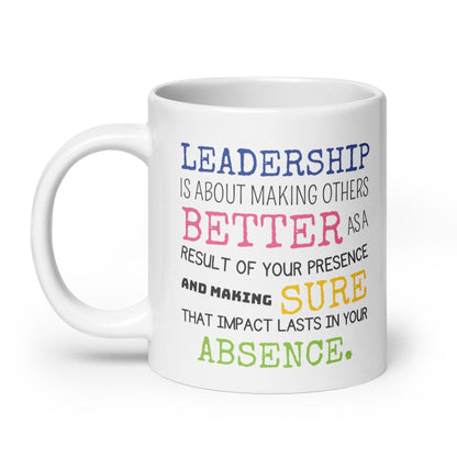 Leadership Inspirational Quote Printed Mug