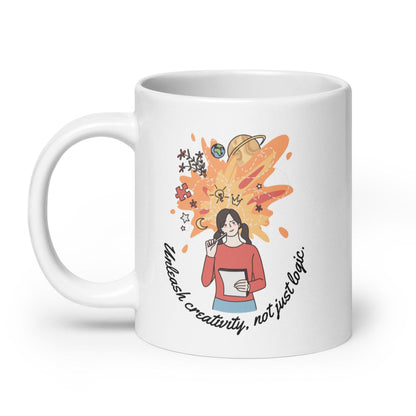Unleash Creativity Not Just Logic Mug