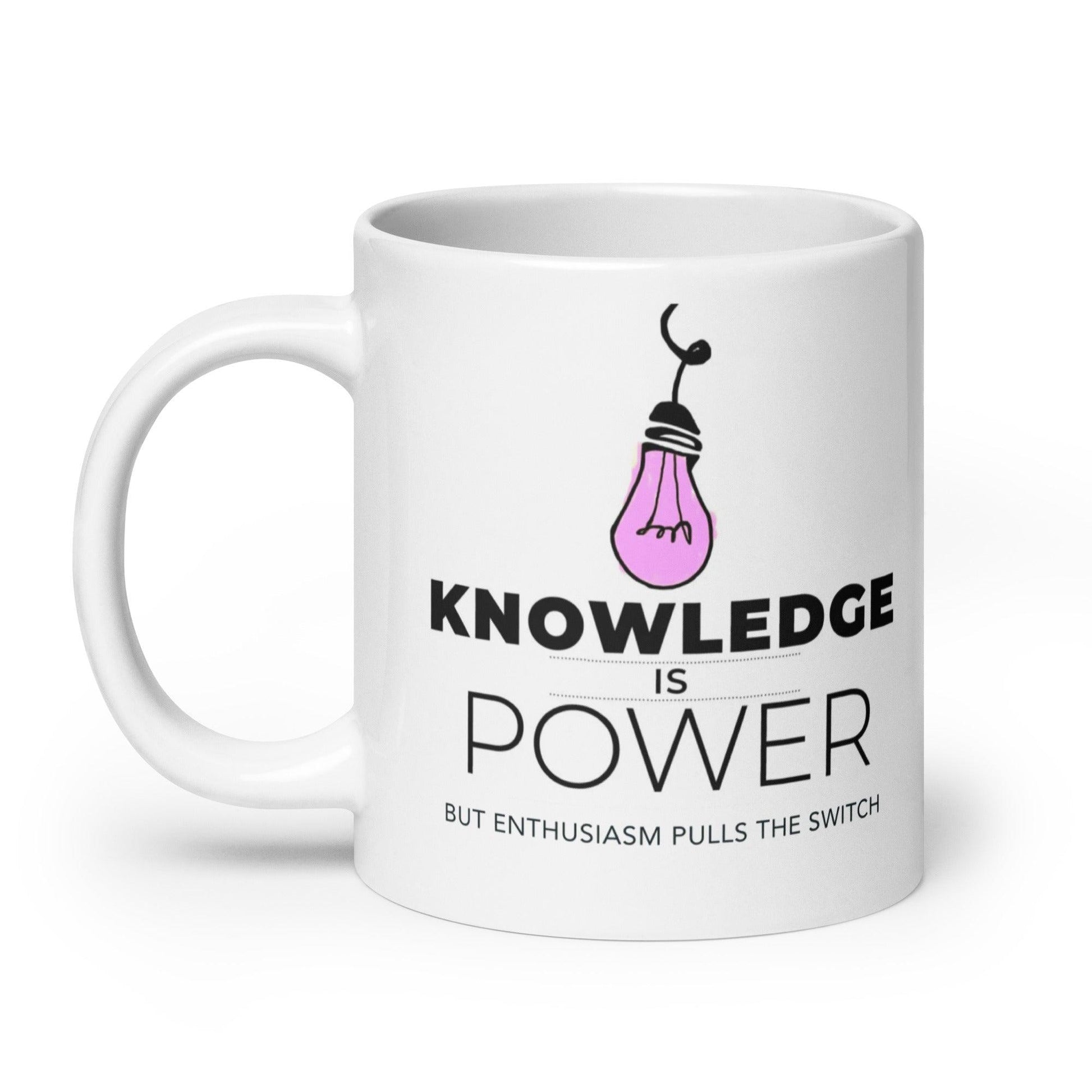 Knowledge Is Power But Enthusiasm Pulls The Switch Mug - Inspire Cups