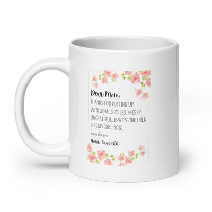 Dear Mom Printed Mug