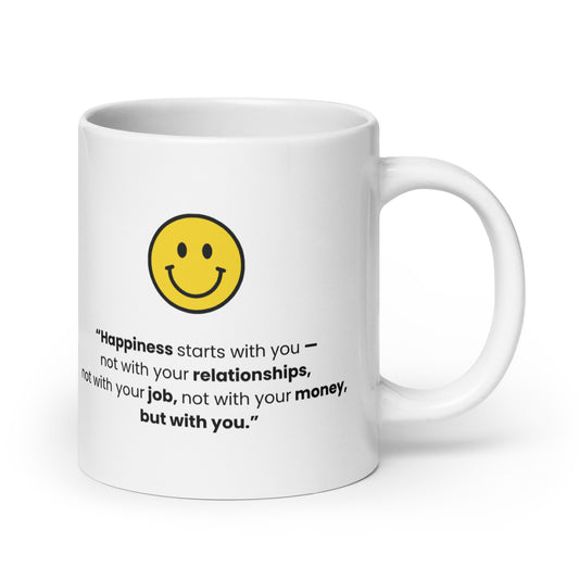 Inner Happiness Smiley Ceramic Mug