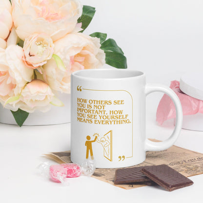 Self Reflection Inspirational Quote Mug